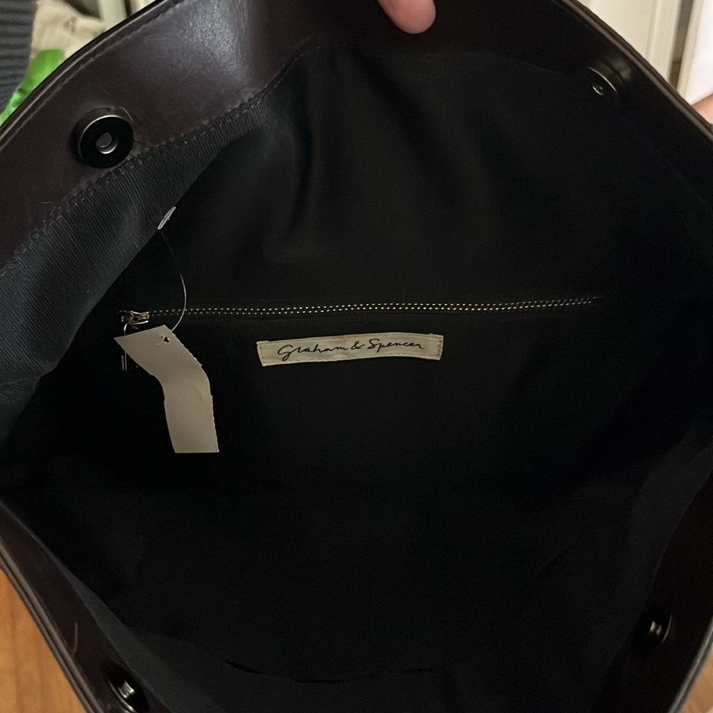 Graham & Spencer Brown Leather Fold-over Clutch - Picture 2 of 7